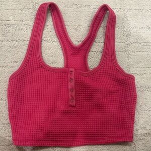 Katie J NYC Raspberry Textured Sports Bra